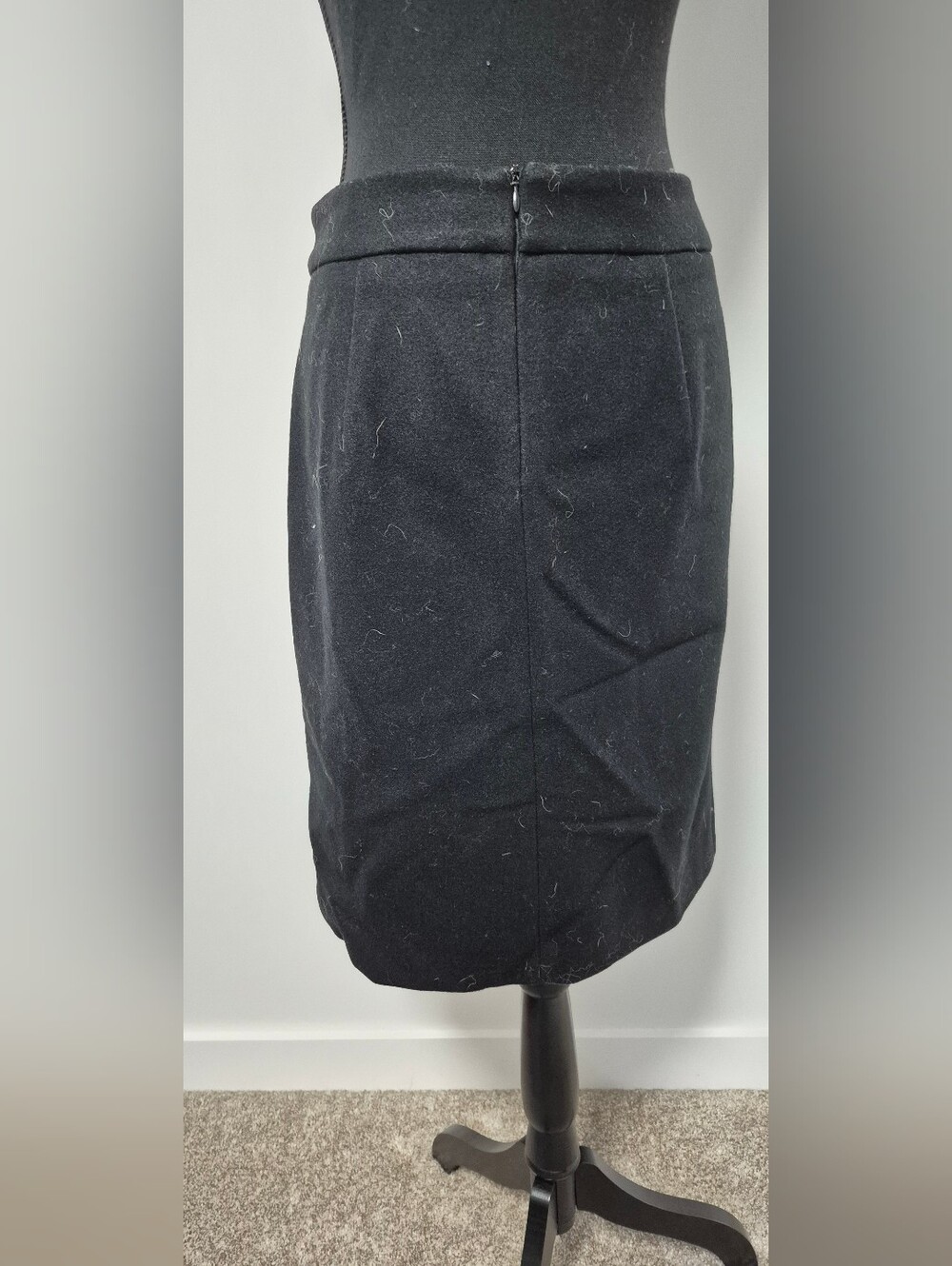 Dries Van Noten Black Wool Pencil Skirt